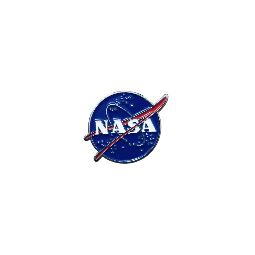 NASA Silver Alloy Metal Lapel Pin Brooch